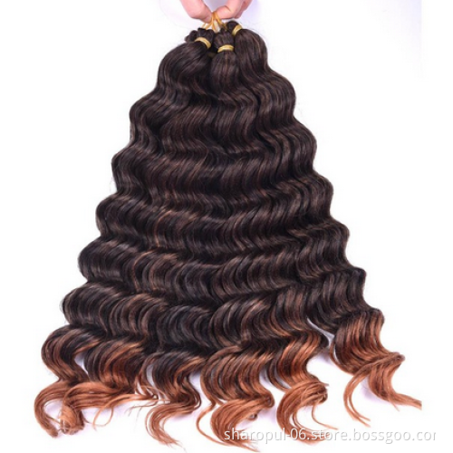 cheap deep wave crochet hair style deep twist for locs style 18inch crochet braid hair extension